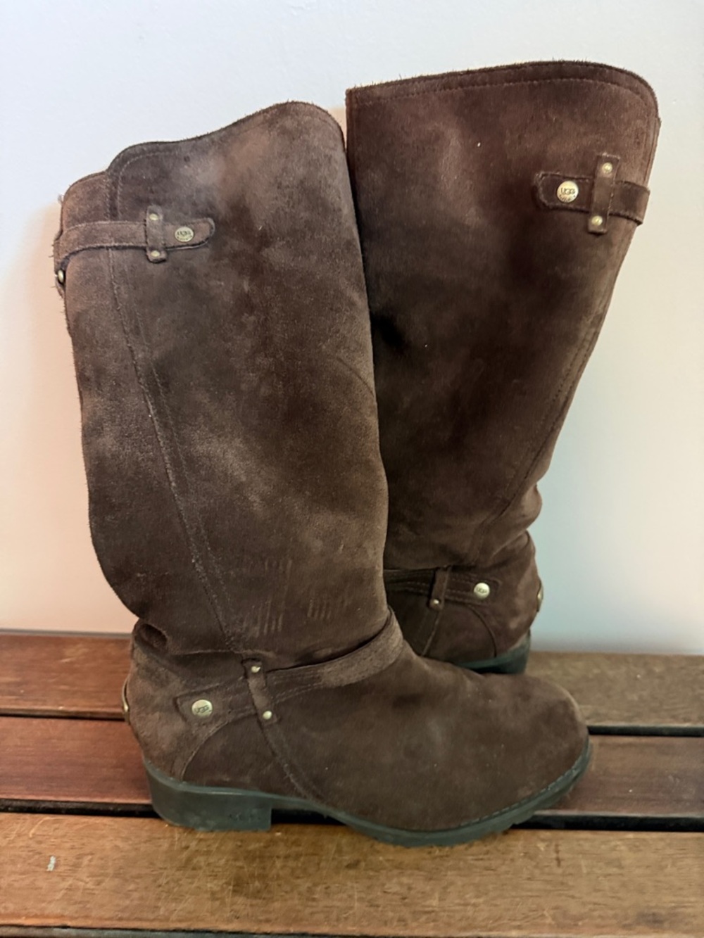 Brown Suede Knee-High Ugg Boots